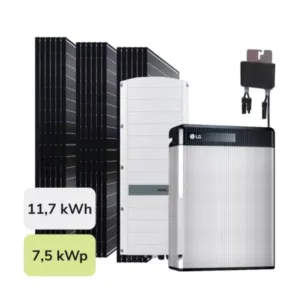 3400Wp 48V (20x170Wp) Komplettset MPPT Solaranlage mit 9,6kWh Lithium  Speicher+5kW Wechselrichter